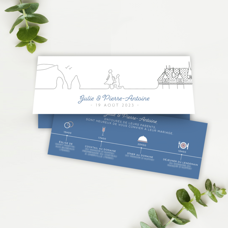 Faire-part de mariage Julie & Pierre Antoine